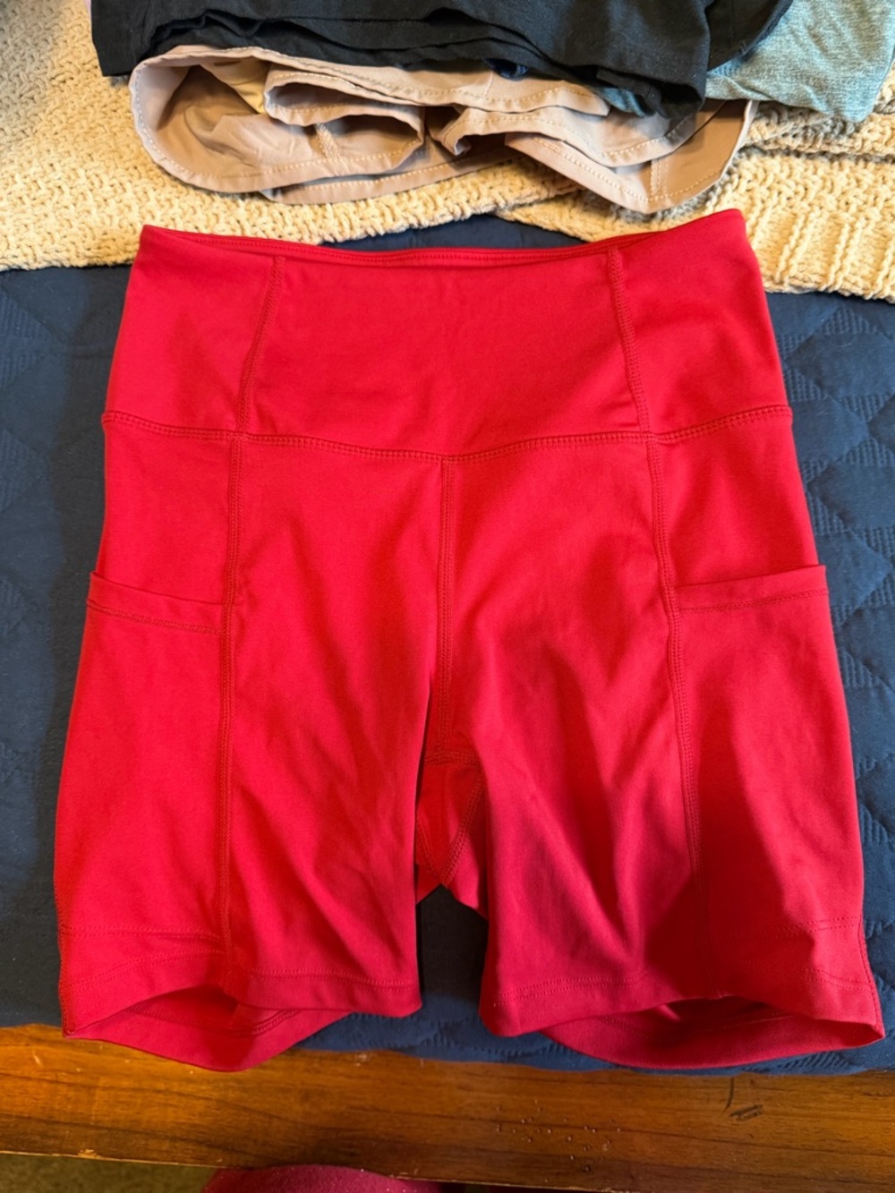 Red Active Biker shorts
